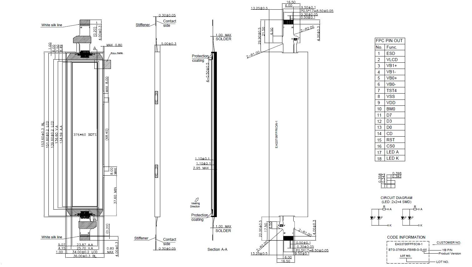 370*60 Graphic COG Module