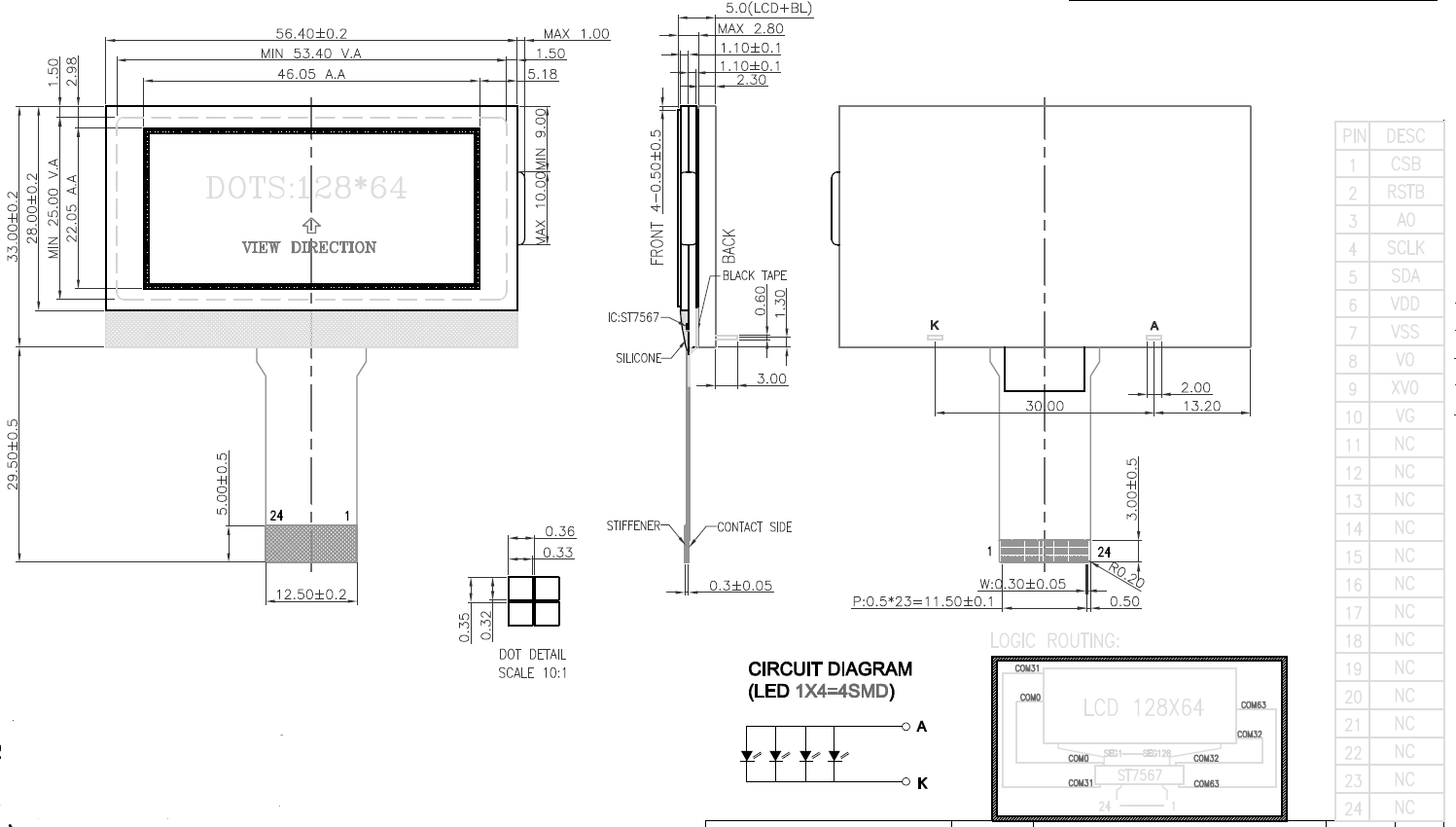 128*64 LCD Display Module